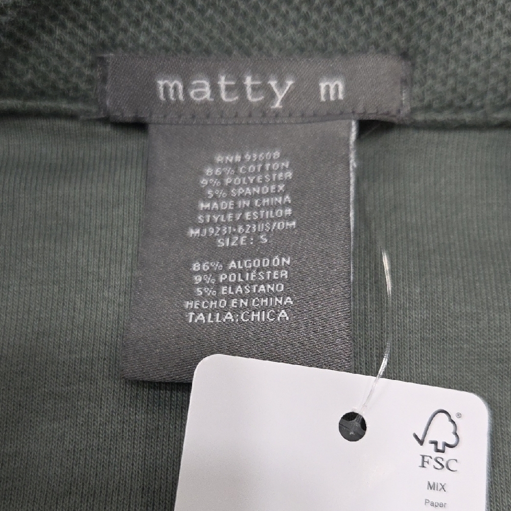 Matty M Knit Olive Blazer Sz Small New With Tags - Picture 2 of 12